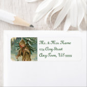 ビンテージクリスマスツリー住所 シール (インサイチュ)