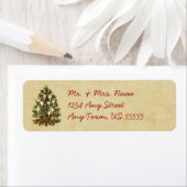 ビンテージクリスマスツリー住所 シール (インサイチュ)