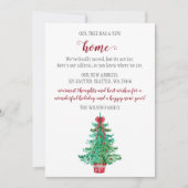 ビンテージクリスマスツリー引っ越しましたホリデーカード (正面)