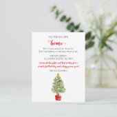 ビンテージクリスマスツリー引っ越しましたホリデームービング ポストカード (スタンド正面)