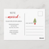 ビンテージクリスマスツリー引っ越しましたホリデームービング ポストカード (裏面)