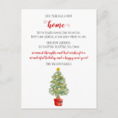 ビンテージクリスマスツリー引っ越しましたホリデームービング ポストカード (正面)