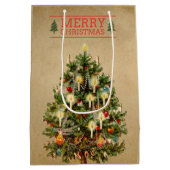 ビンテージクリスマスツリー抱き枕 ミディアムペーパーバッグ (裏面)