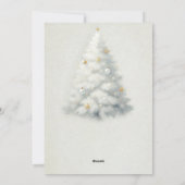 ビンテージクリスマスツリー招待状 | ああ何のおもしろいパーティー シーズンカード (裏面)