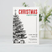 ビンテージクリスマスツリー招待状 招待状 (スタンド正面)