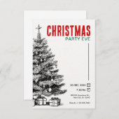 ビンテージクリスマスツリー招待状 招待状 (正面/裏面)