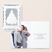 ビンテージクリスマスツリー銀箔カード 箔カード (ディスプレー)