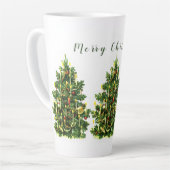 ビンテージクリスマスツリー カフェラテマグ (左アングル)