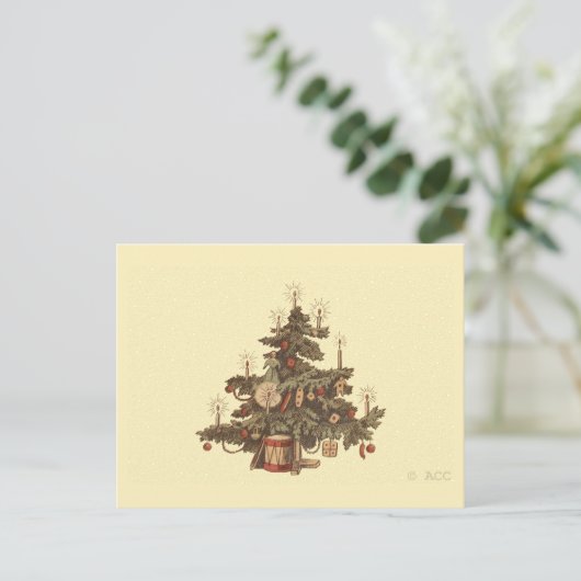 ビンテージクリスマスツリー シーズンポストカード (スタンド正面)