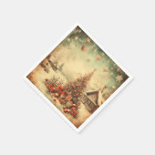 ビンテージクリスマスツリー スタンダードカクテルナプキン (角)