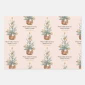 ビンテージクリスマスツリー |ハッピーホリデー ラッピングペーパーシート (正面3)