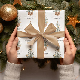 ビンテージクリスマスツリー |ハッピーホリデー ラッピングペーパー