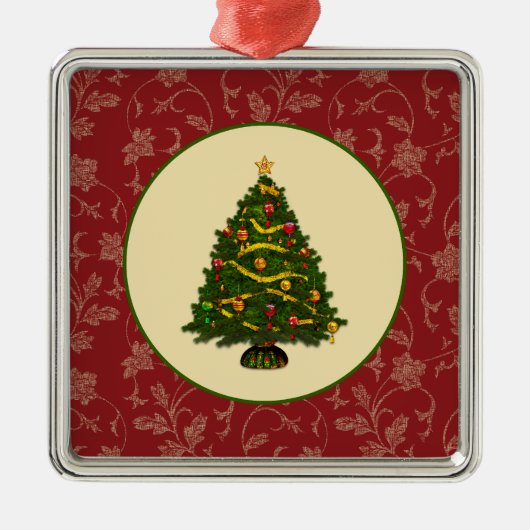 ビンテージクリスマスツリー メタルオーナメント (正面)