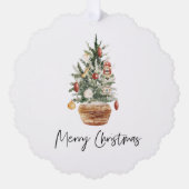 ビンテージクリスマスツリー |メリークリスマス オーナメントカード (正面)