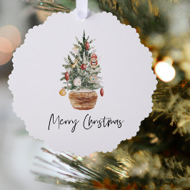 ビンテージクリスマスツリー |メリークリスマス オーナメントカード