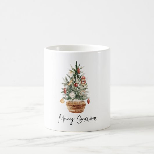 ビンテージクリスマスツリー |メリークリスマス コーヒーマグカップ (中央)