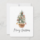 ビンテージクリスマスツリー |メリークリスマス シーズンカード (正面)