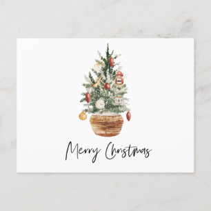 ビンテージクリスマスツリー メリークリスマス シーズンポストカード