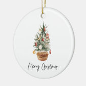 ビンテージクリスマスツリー |メリークリスマス セラミックオーナメント (左)