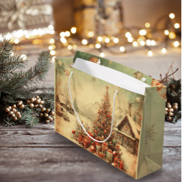 ビンテージクリスマスツリー ラージペーパーバッグ