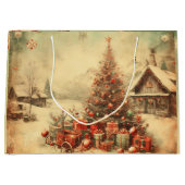ビンテージクリスマスツリー ラージペーパーバッグ (正面)