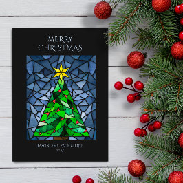 ビンテージクリスマステンドグラス シーズンカード