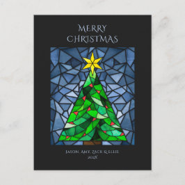 ビンテージクリスマステンドグラス シーズンポストカード