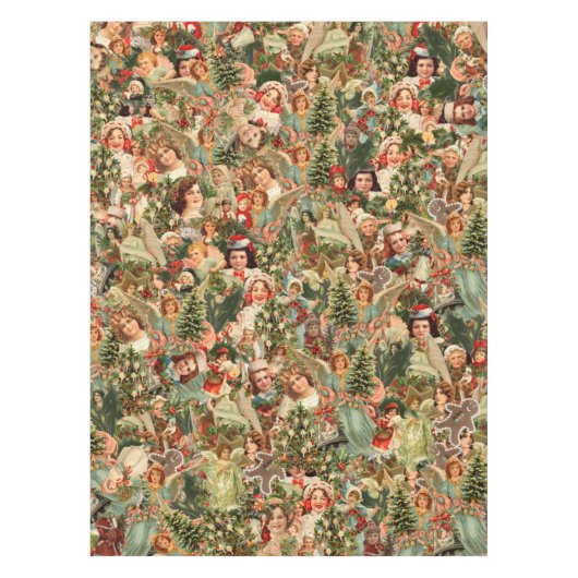 ビンテージクリスマステーブルクロス テーブルクロス (正面)