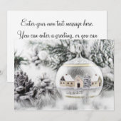 ビンテージクリスマスデコレーション オーナメント 水彩画 シーズンカード (正面/裏面)