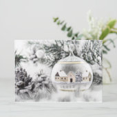 ビンテージクリスマスデコレーション オーナメント 水彩画 シーズンカード (スタンド正面)