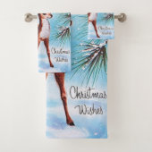 ビンテージクリスマストインデナーパインの木 バスタオルセット (インサイチュ)