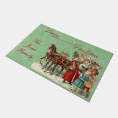 ビンテージクリスマスドアマット ドアマット (アングル)