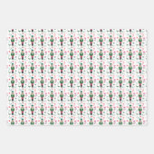 ビンテージクリスマスナツクラッカーオーナメント ラッピングペーパーシート (正面3)