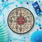 ビンテージクリスマスナツクラッカーパーソナライズされたプレート ペーパープレート (パーティー)