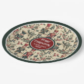 ビンテージクリスマスナツクラッカーパーソナライズされたプレート ペーパープレート (アングル)