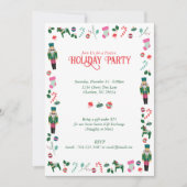 ビンテージクリスマスナツクラッカーホリデーパーティー 招待状 (正面)