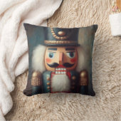 ビンテージクリスマスナツクラッカー装飾用クッション クッション (ブランケット)