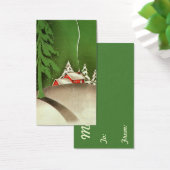 ビンテージクリスマスハウスインフォレスト冬の雪 (デスク)