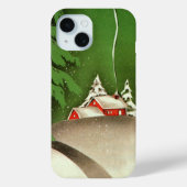 ビンテージクリスマスハウスインフォレスト冬の雪 Case-Mate iPhoneケース (裏面)