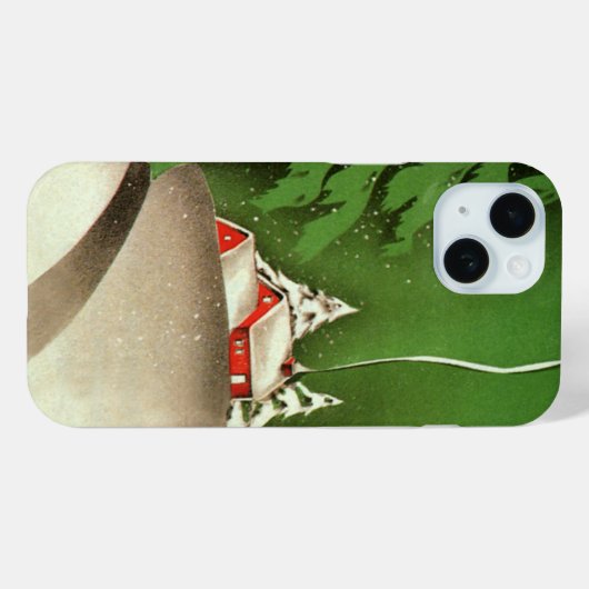ビンテージクリスマスハウスインフォレスト冬の雪 Case-Mate iPhoneケース (裏面 (横))