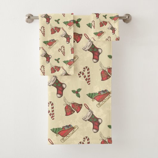 ビンテージクリスマスバスタオルセット バスタオルセット (インサイチュ)
