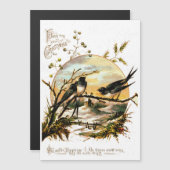 ビンテージクリスマスバーズホリデーカード (正面/裏面)