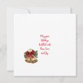 ビンテージクリスマスバーズホリデーカード カード (裏面)