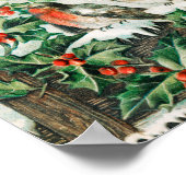 ビンテージクリスマスバードホリデー ポスター (角)