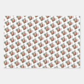 ビンテージクリスマスパターンラッピング紙シート ラッピングペーパーシート (正面3)