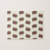 ビンテージクリスマスパターン、くるみ割り玩具兵士 ジグソーパズル (横)