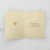 ビンテージクリスマスビクトリアンの女性が個人設定 シーズンカード (内部)