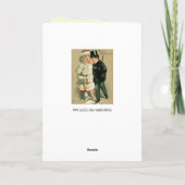 ビンテージクリスマスビクトリアングリーティングカード シーズンカード (裏面)