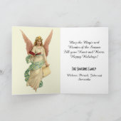 ビンテージクリスマスビクトリアングリーティングカード シーズンカード (内部)