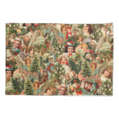 ビンテージクリスマスピローケース 枕カバー (裏面)